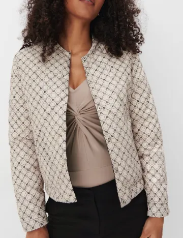 Geaca reversibila Mohito, negru/crem Negru