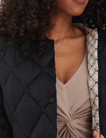 Geaca reversibila Mohito, negru/crem Negru