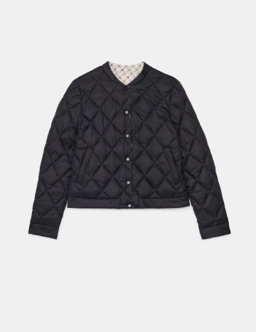 Geaca reversibila Mohito, negru/crem