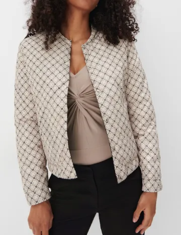 Geaca reversibila Mohito, negru/crem Negru
