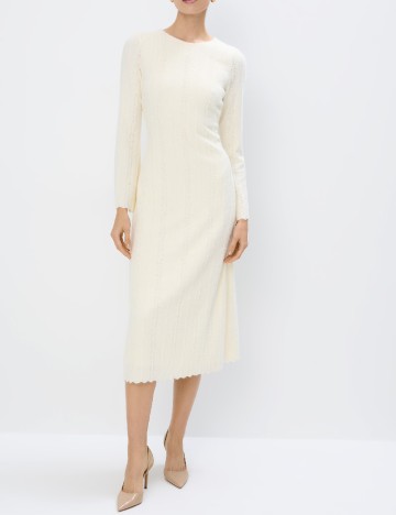 Rochie medie Mohito, crem