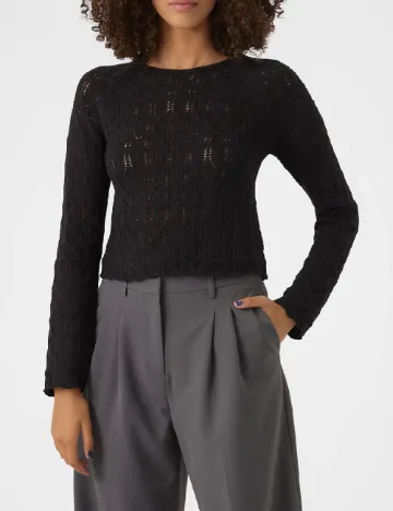 Top Vero Moda, negru Negru