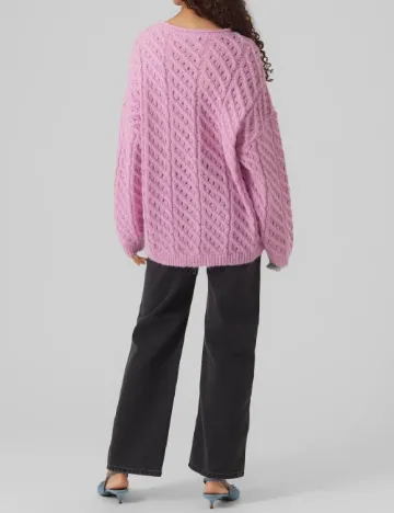 Pulover Oversize Vero Moda, roz Roz