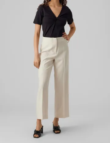 Pantaloni Vero Moda, bej Crem