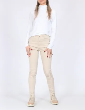 Pantaloni Vero Moda, bej Crem