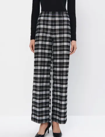 Pantaloni Mohito, alb/negru Negru