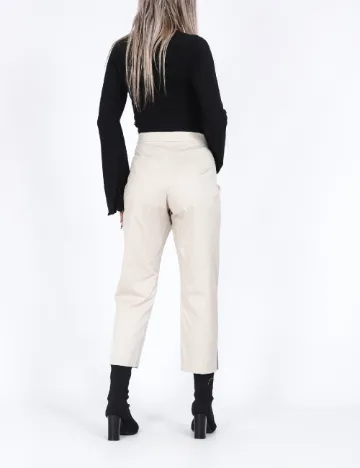 Pantaloni Elena Miro, crem Crem