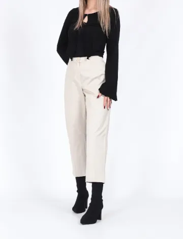 Pantaloni Elena Miro, crem Crem