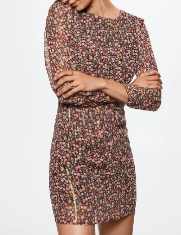 Rochie scurta Mango, floral print Floral print