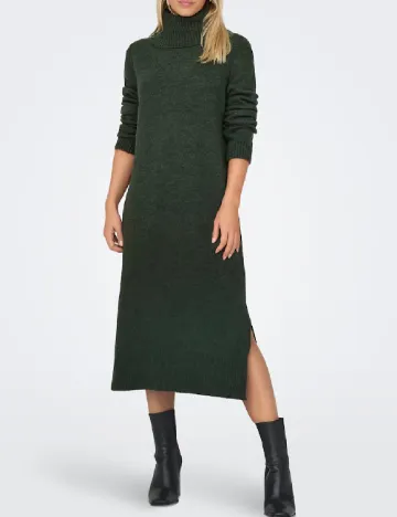 Rochie medie Only, verde Verde