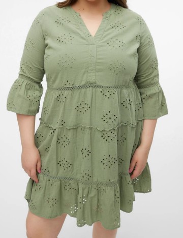 Rochie scurta Vero Moda Curve, verde