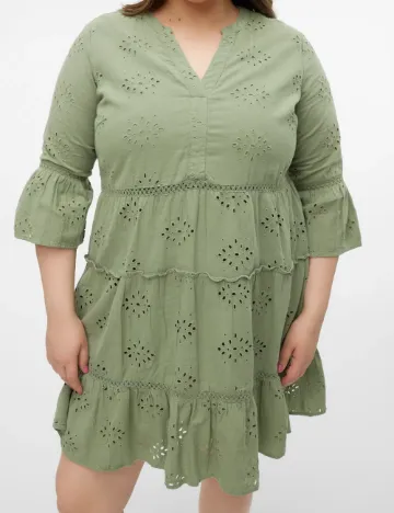 Rochie scurta Vero Moda Curve, verde Verde