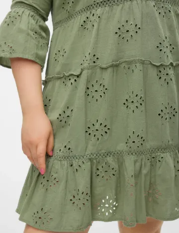 Rochie scurta Vero Moda Curve, verde Verde