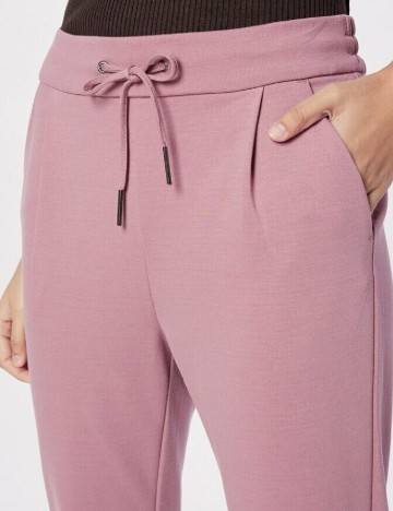 Pantaloni Vero Moda, roz pudra inchis