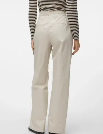 Pantaloni Vero Moda, bej Crem