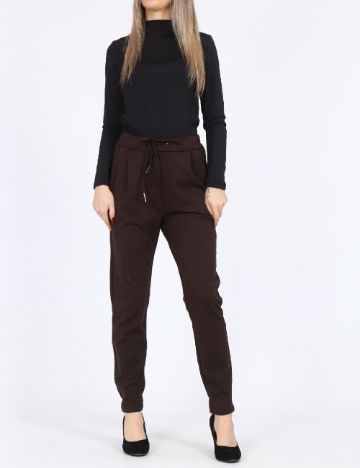 Pantaloni Vero Moda, maro inchis