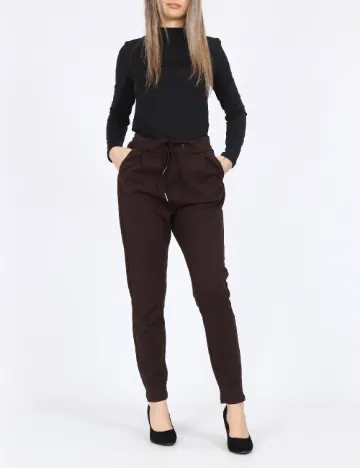 Pantaloni Vero Moda, maro inchis Maro