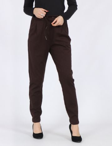 Pantaloni Vero Moda, maro inchis