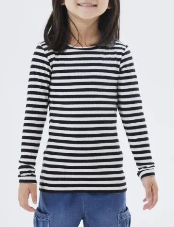 Bluza Name It, alb/negru Negru