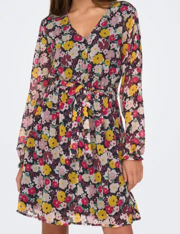 Rochie scurta Jacqueline de Yong, floral print Floral print