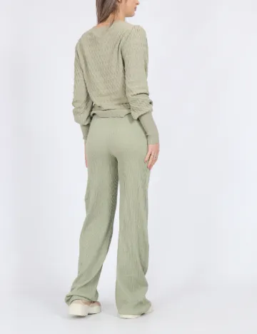 Pantaloni Pieces, verde Verde