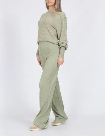 Pantaloni Pieces, verde Verde