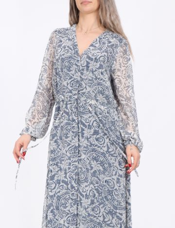 Rochie lunga Only, albastru/gri