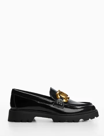 Mocasini Mango, negru Negru