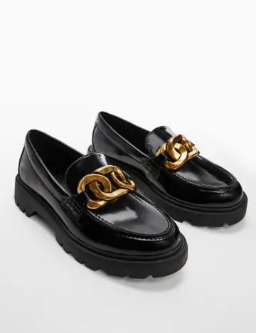 Mocasini Mango, negru Negru