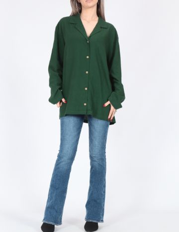 Camasa Oversize Pieces, verde