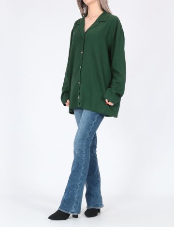 Camasa Oversize Pieces, verde