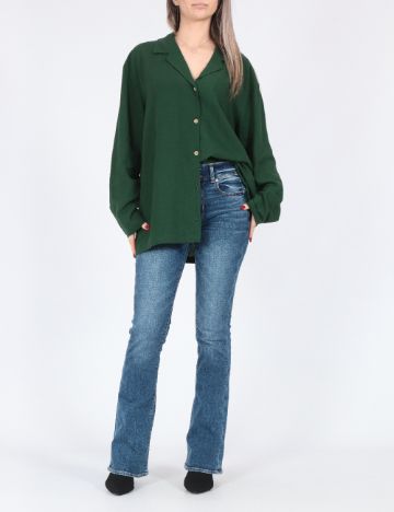 Camasa Oversize Pieces, verde