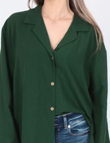 Camasa Oversize Pieces, verde