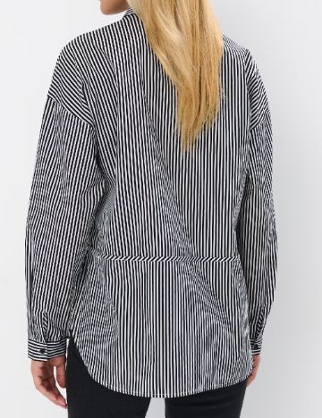 Camasa Oversize Mohito, alb/negru