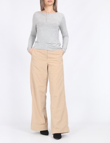 Pantaloni Pieces, crem