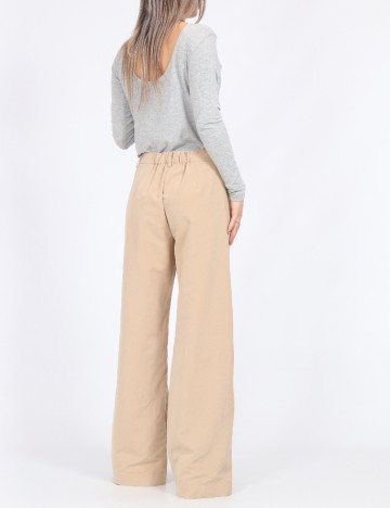 Pantaloni Pieces, crem