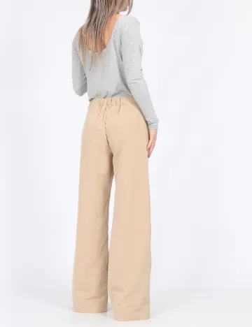 Pantaloni Pieces, crem Crem