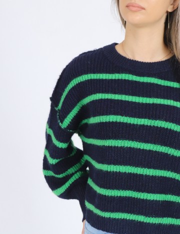 Pulover Only, bleumarin/verde