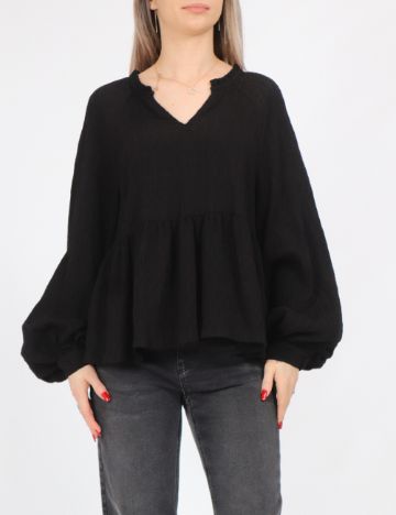 Bluza Pieces, negru