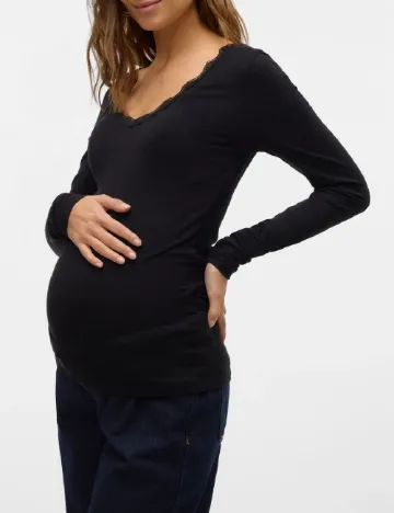 Bluza Vero Moda Maternity, negru Negru