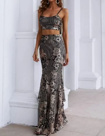 Compleu Miss ord, negru/crem