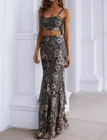 Compleu Miss ord, negru/crem