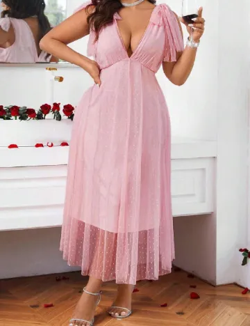 Rochie medie SHEIN CURVE, roz