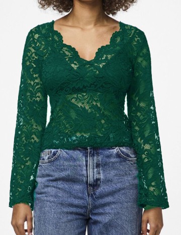 Bluza Pieces, verde