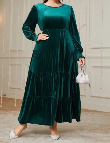Rochie lunga SHEIN CURVE, verde