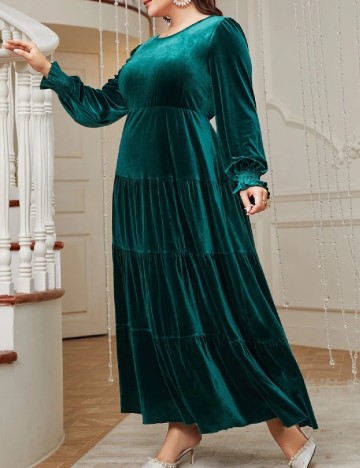Rochie lunga SHEIN CURVE, verde