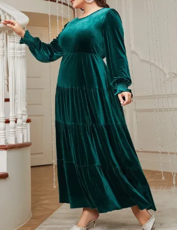 Rochie lunga SHEIN CURVE, verde