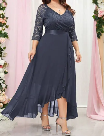 Rochie lunga MISSMAY Plus Size, albastru Albastru