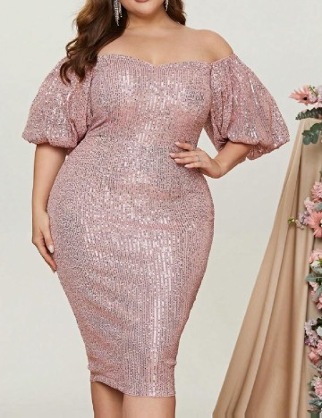 Rochie medie Faeriesty Plus Size, roz