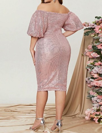 Rochie medie Faeriesty Plus Size, roz